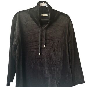 Coldwater Creek Velvet Cowl Neck Pullover Top